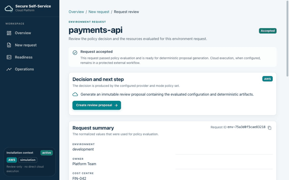 Portal proposal readiness walkthrough: inspect deterministic proposal evidence